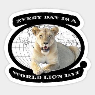 Every Day Is A Word Lion Day Sticker